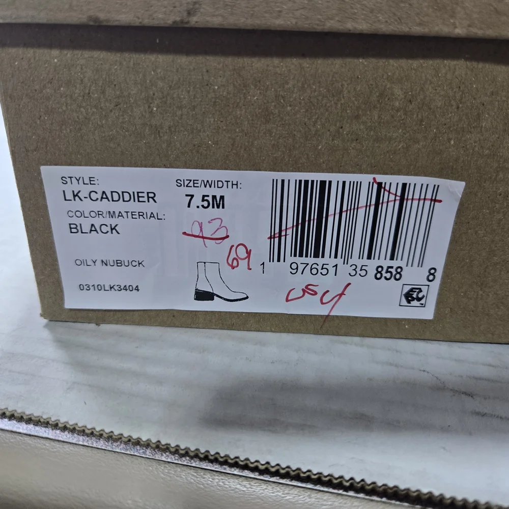 Lucky Brand Women's Caddier Black Block Heel Ankle Booties Boots Size 7.5 7 1/2